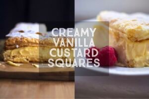 Creamy Vanilla Custard Squares