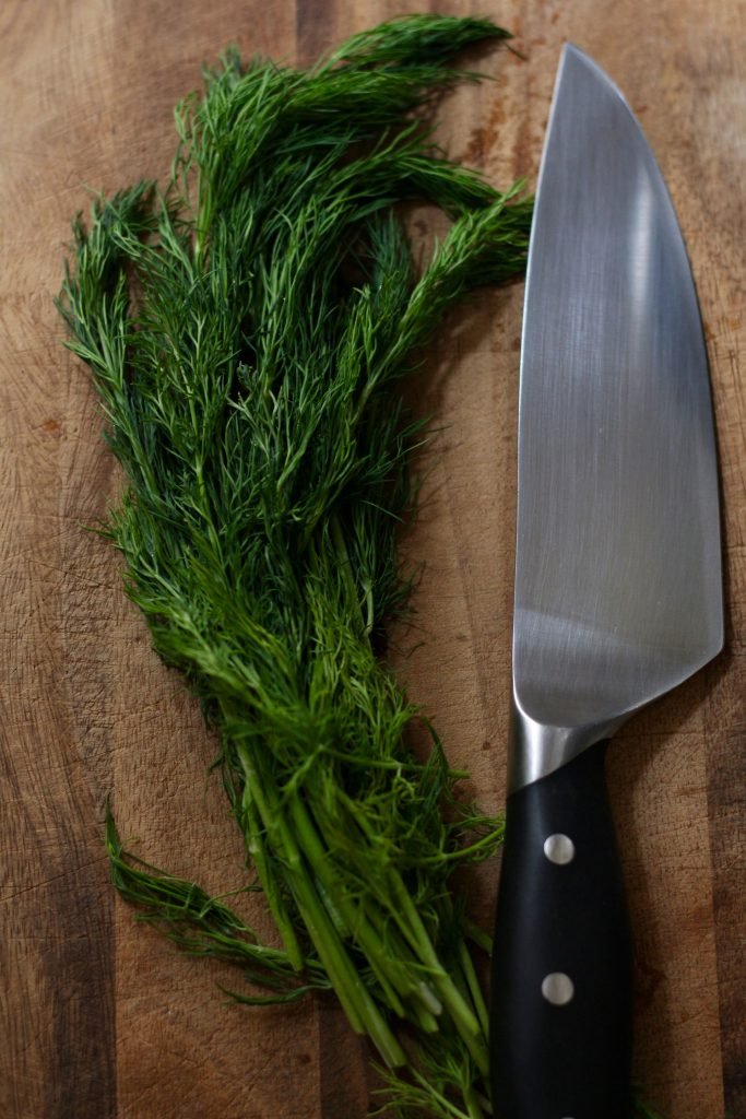 Dill for curing salmon
