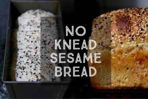 No Knead Sesame Bread