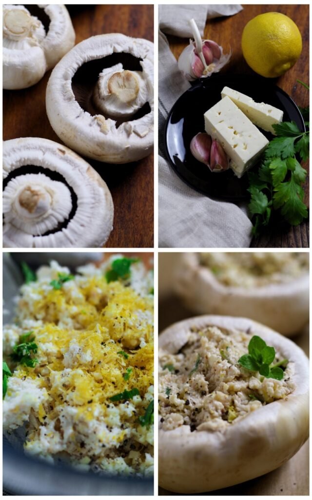 Roasted Feta Stuffed Mushrooms Ingredients