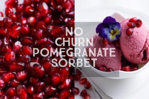 No Churn Pomegranate Sorbet