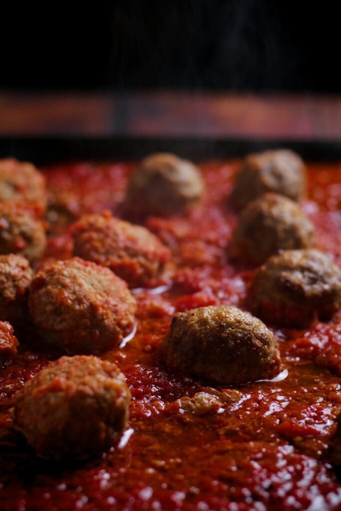 Baked Meatballs fresh from the oven