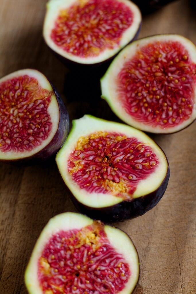 Fresh sliced figs.
