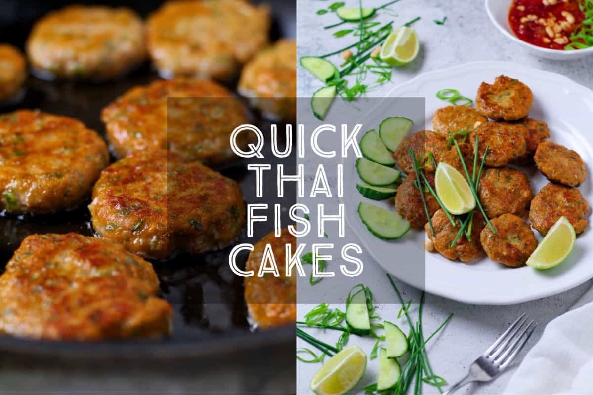 Perfect for finger food or parties, Quick Thai Fish Cakes are packed with flavour and super quick to make. Served with a spicy, crunchy dipping sauce, these delicious morsels always disappear in a flash!