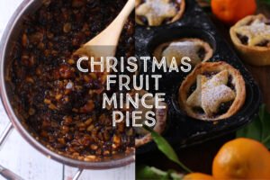 Delicate, crumbly pastry filled with aromatic spiced fruit, Christmas Fruit Mince Pies are one of the most delicious treats of the season. One is never enough!