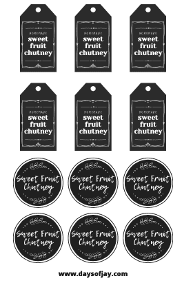 Sweet Fruit Chutney Labels