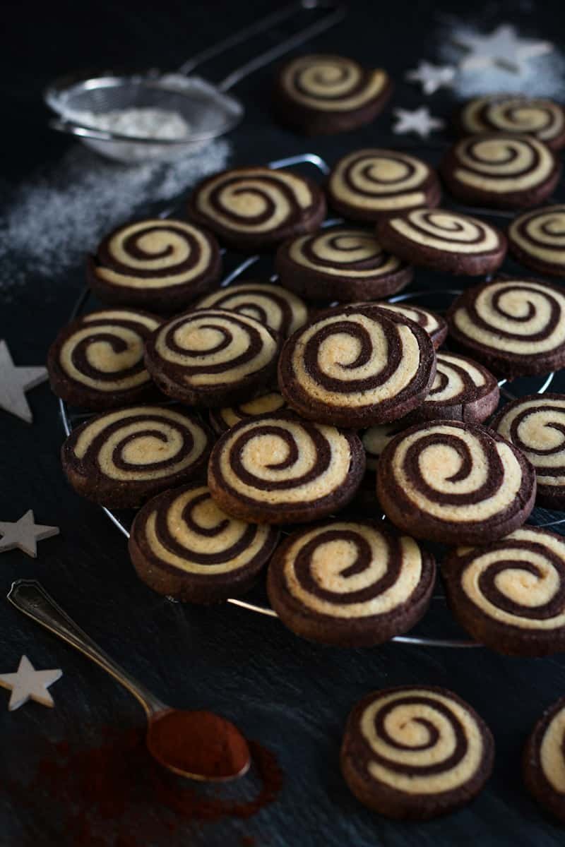 Chocolate Pinwheel Christmas Cookies