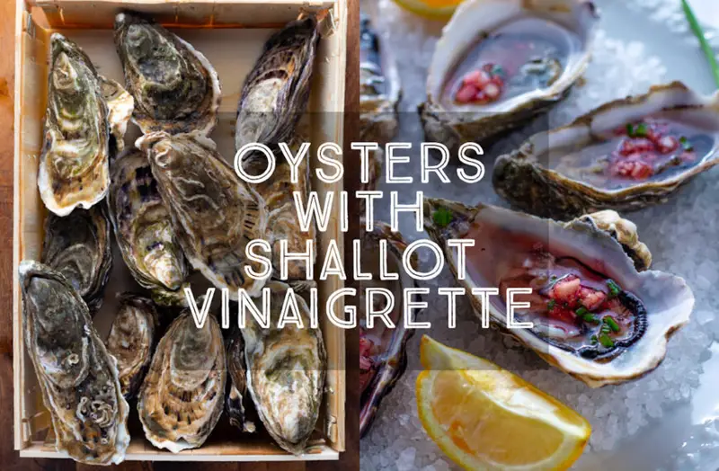 Oysters with Shallot Vinaigrette Mignonette