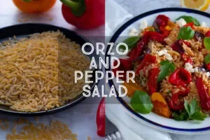 Packed with roasted peppers, tangy feta, fresh herbs and chewy orzo, this bright and beautiful pasta salad is a summer favourite. Orzo and Roast Pepper Salad gets better as the days go by, so make a big batch to take you through the week!