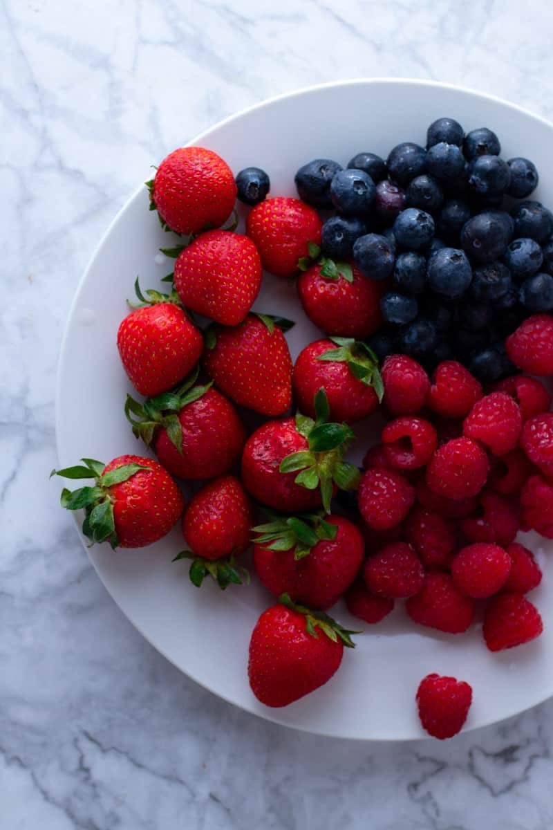 Mixed Berries on a plate.