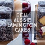 Lamingtons are made from squares of tender sponge cake dipped in chocolate and coconut.