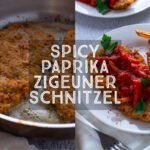 Zigeuner Schnitzel or Gypsy Schnitzel on a plate served with french fries and a glass of beer