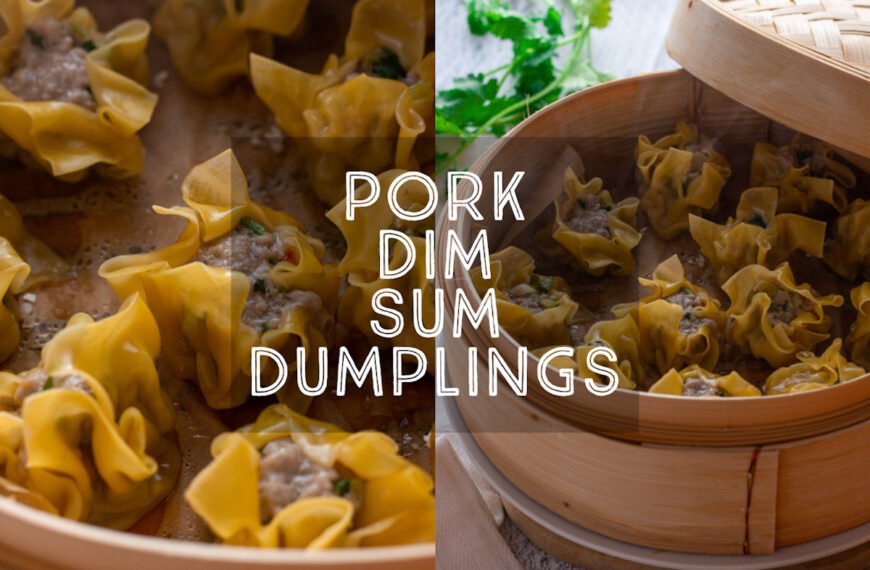 Pork Dim Sum Dumplings Title Card.