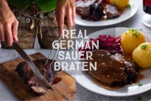 German Sauerbraten recipe card.
