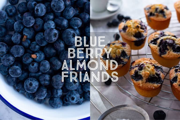 Blueberry Friands Title Card.