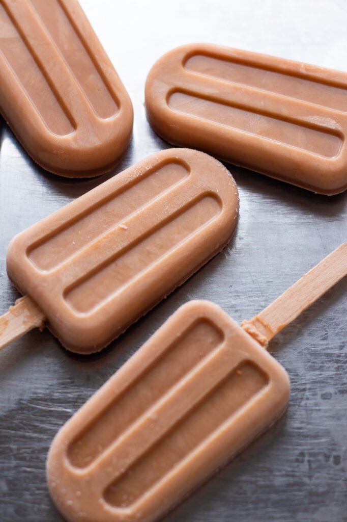 Frozen Chocolate Popsicles.