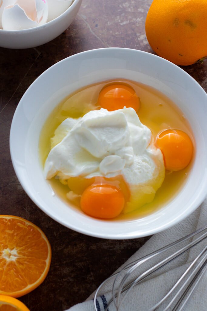Eggs and Quark in a bowl.