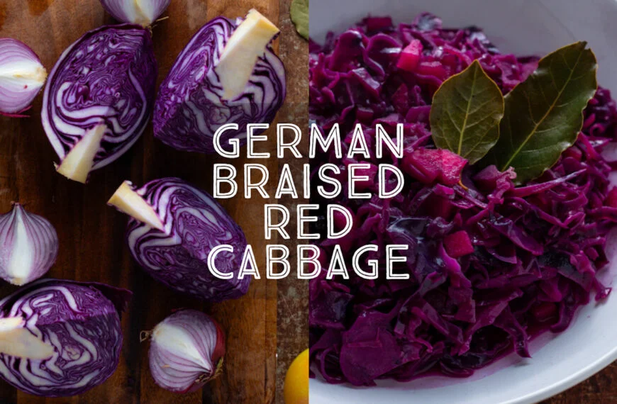 German Braised Red Cabbage title card.